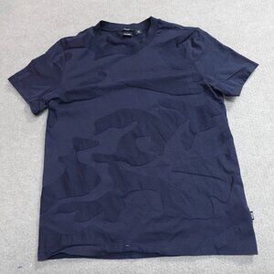Hugo Boss Shirt Medium Blue Camouflage Mercerized Tiburt